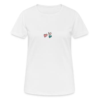 Heart to Heart - Frauen T-Shirt atmungsaktiv - Weiß - Vorne - AI Model Female 172 dark (172cm)