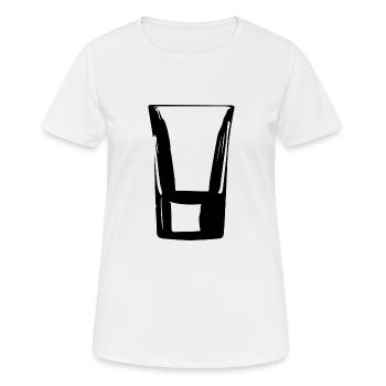 Shot glass - Women's Breathable T-Shirt - white - Front - AI Model Female 172 dark (172cm)