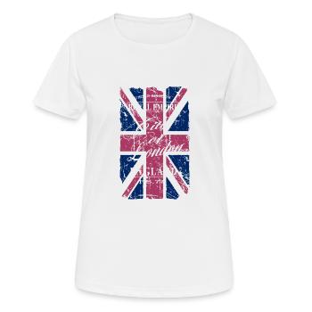 Union Jack - London - Vintage Look - T-shirt respirant Femme - blanc - Devant - AI Model Female 172 dark (172cm)