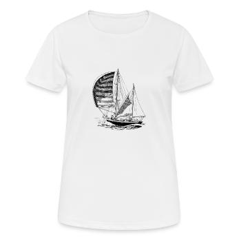 bateau à voile - T-shirt respirant Femme - blanc - Devant - AI Model Female 172 dark (172cm)