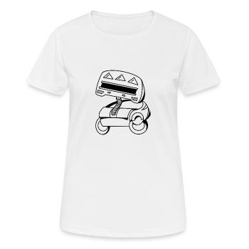Robot satellite - T-shirt respirant Femme - blanc - Devant - AI Model Female 172 dark (172cm)