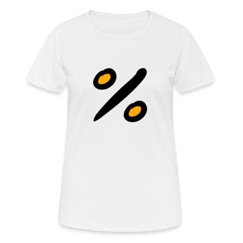 Prozent Symbol. % Zeichen. Handgezeichnet. - Frauen T-Shirt atmungsaktiv - Weiß - Vorne - AI Model Female 172 dark (172cm)
