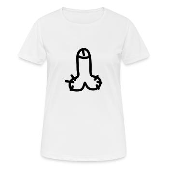 Penis - Frauen T-Shirt atmungsaktiv - Weiß - Vorne - AI Model Female 172 dark (172cm)