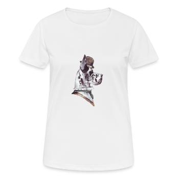Gentleman Dog (Design 6) - T-shirt respirant Femme - blanc - Devant - AI Model Female 172 dark (172cm)