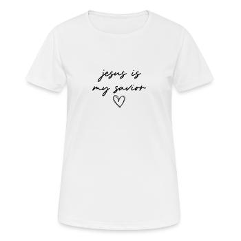 jesus is my savior - Women's Breathable T-Shirt - white - Front - AI Model Female 172 dark (172cm)