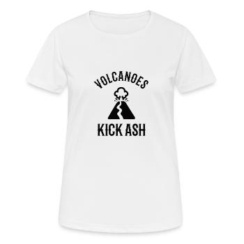 VOLCANO / GEOLOGY: Volcanoes Kick Ash - Women's Breathable T-Shirt - white - Front - AI Model Female 172 dark (172cm)