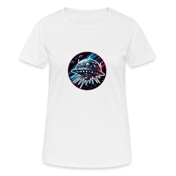 Fantastic spider spaceship in space - Women's Breathable T-Shirt - white - Front - AI Model Female 172 dark (172cm)