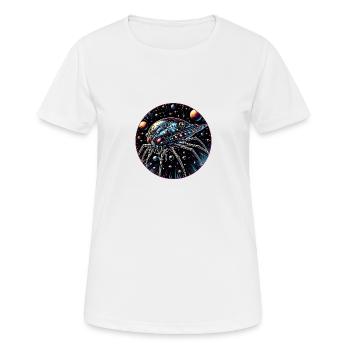 Fantastic spider spaceship in space - Women's Breathable T-Shirt - white - Front - AI Model Female 172 dark (172cm)