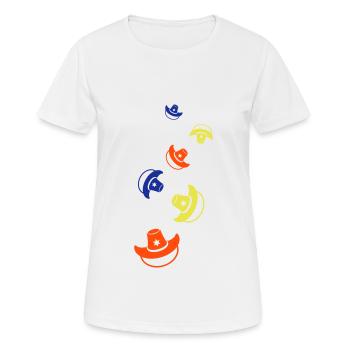 Cowboy Head Western - T-shirt respirant Femme - blanc - Devant - AI Model Female 172 dark (172cm)