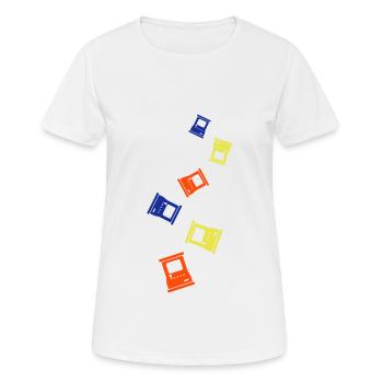 Arcade Retro Gamer Bunt - Frauen T-Shirt atmungsaktiv - Weiß - Vorne - AI Model Female 172 dark (172cm)