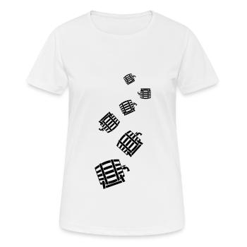Bierfass Icon Symbol - Frauen T-Shirt atmungsaktiv - Weiß - Vorne - AI Model Female 172 dark (172cm)
