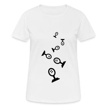 Spiegel Icon Silhouette - Frauen T-Shirt atmungsaktiv - Weiß - Vorne - AI Model Female 172 dark (172cm)