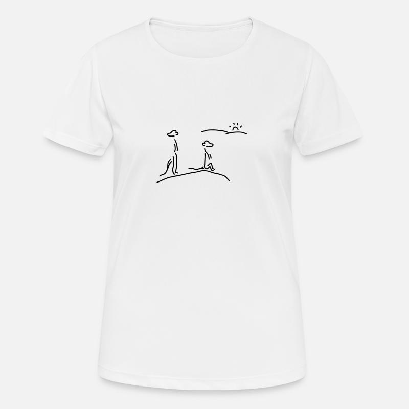 erdmännchen passen auf - Frauen T-Shirt atmungsaktiv - Weiß