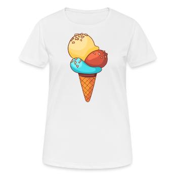 glace - T-shirt respirant Femme - blanc - Devant - AI Model Female 172 dark (172cm)