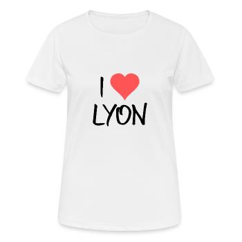 Lyon - Frauen T-Shirt atmungsaktiv - Weiß - Vorne - AI Model Female 172 dark (172cm)