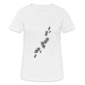 Assel-Gruppe - Frauen T-Shirt atmungsaktiv - Weiß - Vorne - AI Model Female 172 dark (172cm)