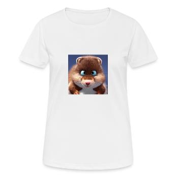 Squirrel Schieli - Eichhörnchen mit Silberblick - Frauen T-Shirt atmungsaktiv - Weiß - Vorne - AI Model Female 172 dark (172cm)