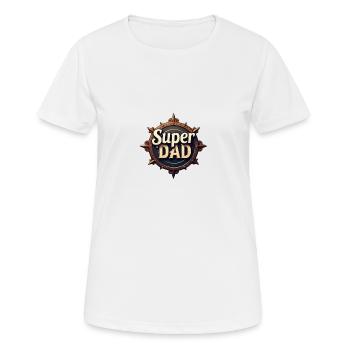 super Dad - Frauen T-Shirt atmungsaktiv - Weiß - Vorne - AI Model Female 172 dark (172cm)