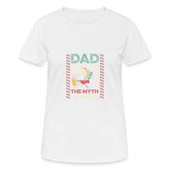 Die Legende Fleißiger Vater Geschenk - Frauen T-Shirt atmungsaktiv - Weiß - Vorne - AI Model Female 172 dark (172cm)