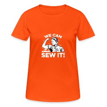 Nous pouvons coudre le cadeau du médecin - T-shirt respirant Femme - orange néon - Devant - AI Model Female 172 dark (172cm)