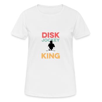 Disc Jockey King Konzertbesucher Geschenk - Frauen T-Shirt atmungsaktiv - Weiß - Vorne - AI Model Female 172 dark (172cm)