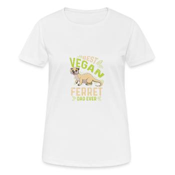 Best Vegan Father Pet Lovers Gift - Women's Breathable T-Shirt - white - Front - AI Model Female 172 dark (172cm)