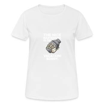 Im Urlaub Reisender Geschenk - Frauen T-Shirt atmungsaktiv - Weiß - Vorne - AI Model Female 172 dark (172cm)