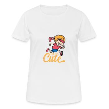 Das ist süß Passende Person Geschenk - Frauen T-Shirt atmungsaktiv - Weiß - Vorne - AI Model Female 172 dark (172cm)