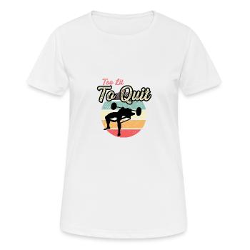 Illuminé pour arrêter le poison de la personne en forme et en bonne santé - T-shirt respirant Femme - blanc - Devant - AI Model Female 172 dark (172cm)