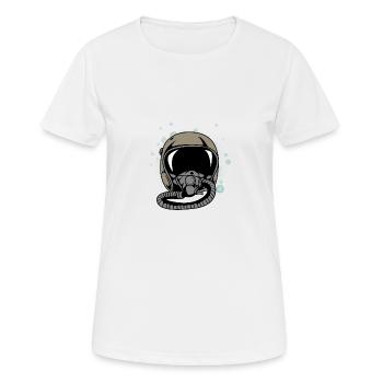 Casque de pilote Cadeau d’élève pilote - T-shirt respirant Femme - blanc - Devant - AI Model Female 172 dark (172cm)