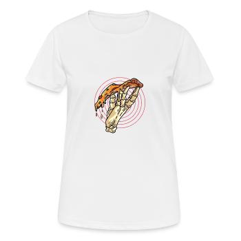 Peperoni Pizza -Day Gourmet- et Pizza -Lieb - T-shirt respirant Femme - blanc - Devant - AI Model Female 172 dark (172cm)