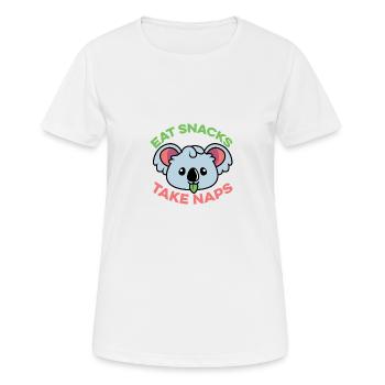 Les siestes gardent le poison des gourmets - T-shirt respirant Femme - blanc - Devant - AI Model Female 172 dark (172cm)