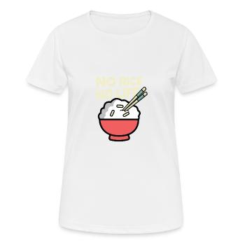 Pas de riz pas de vie poison gourmet - T-shirt respirant Femme - blanc - Devant - AI Model Female 172 dark (172cm)