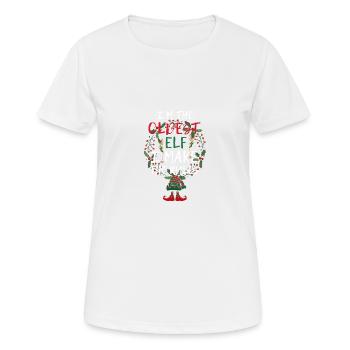 Ich bin der älteste Elf Family Matching Weihnachts - Frauen T-Shirt atmungsaktiv - Weiß - Vorne - AI Model Female 172 dark (172cm)