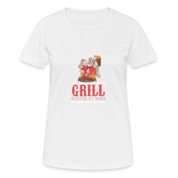 Drôle de grillade Master BBQ Lover Foodies Chef Rauch - T-shirt respirant Femme - blanc - Devant - AI Model Female 172 dark (172cm)