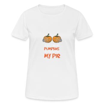 Wenn du mein lustiges Zitat Kürbisk lustig gefällt - Frauen T-Shirt atmungsaktiv - Weiß - Vorne - AI Model Female 172 dark (172cm)