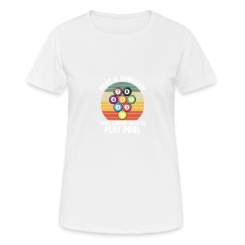 Devis Vintage Billard Billard 8 Ball - T-shirt respirant Femme - blanc - Devant - AI Model Female 172 dark (172cm)