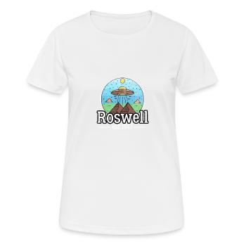 Roswell 1947 Vintage Alien UFO citation drôle Nouveau - T-shirt respirant Femme - blanc - Devant - AI Model Female 172 dark (172cm)