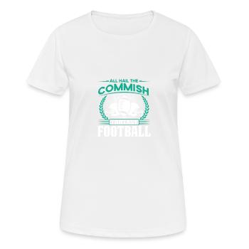 Kommissar Fantasy Football Commish Lustige Zitat W - Frauen T-Shirt atmungsaktiv - Weiß - Vorne - AI Model Female 172 dark (172cm)