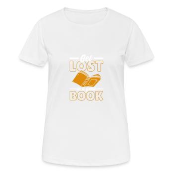 Se perdre dans un bon livre - T-shirt respirant Femme - blanc - Devant - AI Model Female 172 dark (172cm)