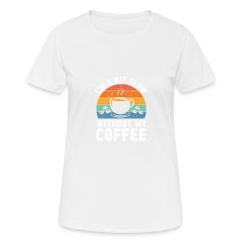Je suis un peu lent sans mon café - T-shirt respirant Femme - blanc - Devant - AI Model Female 172 dark (172cm)