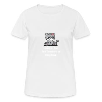 Ich bewundere Ihr Engagement lustiger sarkastisch - Frauen T-Shirt atmungsaktiv - Weiß - Vorne - AI Model Female 172 dark (172cm)