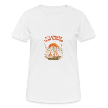 Es ist Shoore als Camping Funny Camper Humor Camp - Frauen T-Shirt atmungsaktiv - Weiß - Vorne - AI Model Female 172 dark (172cm)