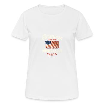 Americans with Monegasques PartialPatriotic National Nationals - Women's Breathable T-Shirt - white - Front - AI Model Female 172 dark (172cm)