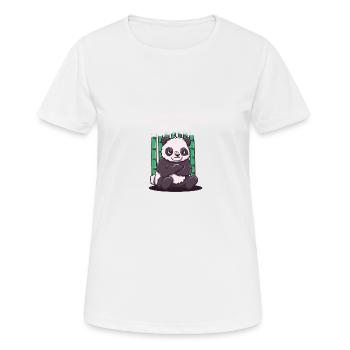 Je cours avec du café et du sarcasme drôle de café - T-shirt respirant Femme - blanc - Devant - AI Model Female 172 dark (172cm)