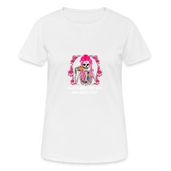 Avec ce corps, les cheveux drôle de coureur chauve humour - T-shirt respirant Femme - blanc - Devant - AI Model Female 172 dark (172cm)