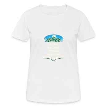 Star Blazing Smore Blazing Camping Friends Camper - Women's Breathable T-Shirt - white - Front - AI Model Female 172 dark (172cm)