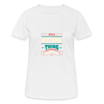 It is a Peters thing, the surname for the family - Women's Breathable T-Shirt - white - Front - AI Model Female 172 dark (172cm)