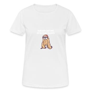 Sarcasm just one of my many talents funny - Women's Breathable T-Shirt - white - Front - AI Model Female 172 dark (172cm)