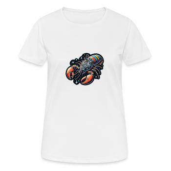 Phantasie Raumschiff in Hummer Form - Frauen T-Shirt atmungsaktiv - Weiß - Vorne - AI Model Female 172 dark (172cm)